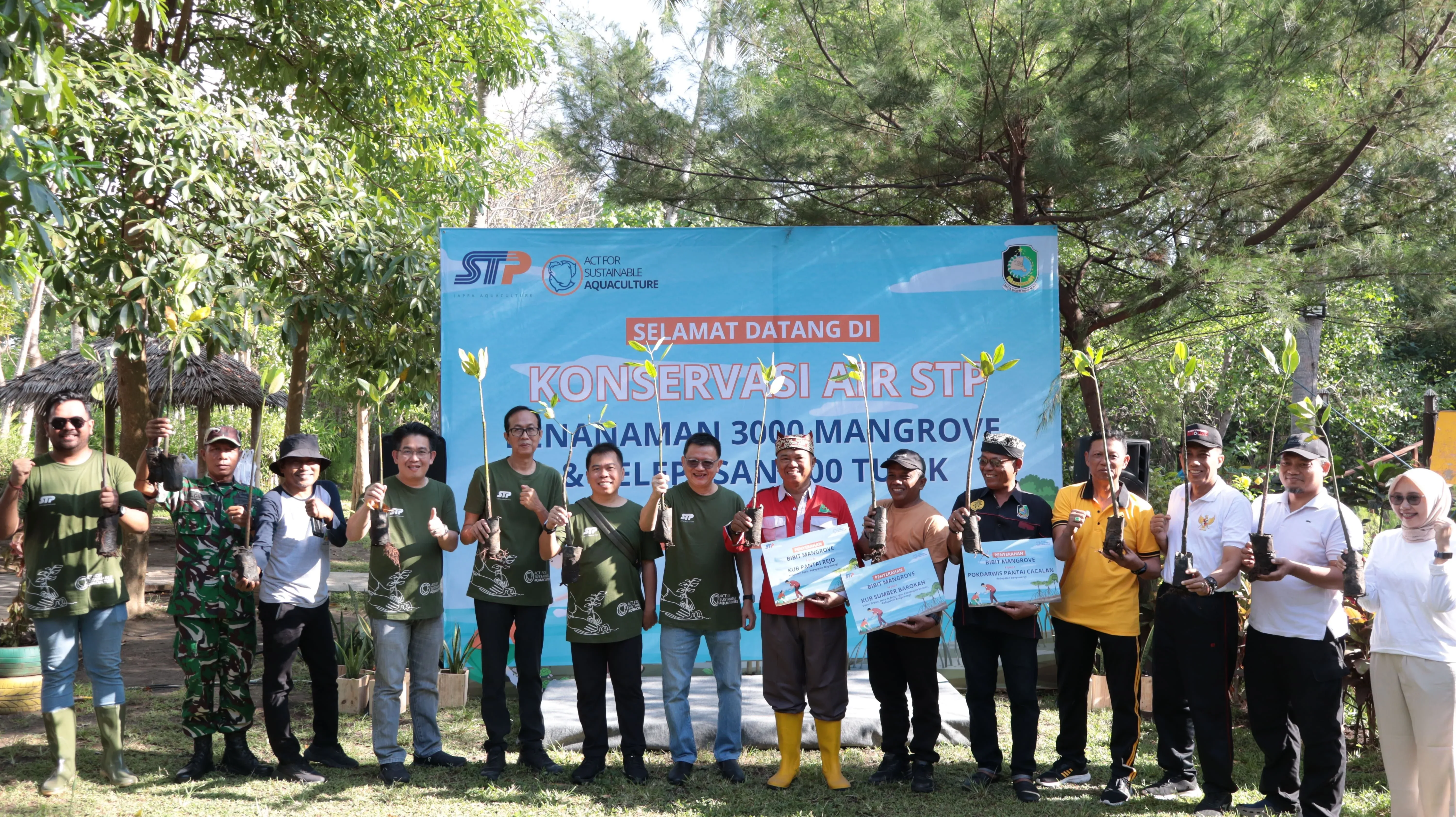 STP’s Commitment to Sustainable Aquaculture: Planting 3,000 Mangroves and Releasing 100 Sea Turtle Hatchlings